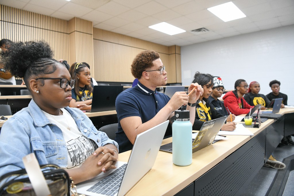 Grambling State University students in a classroom